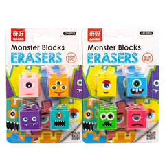 Monster Blocks Erasers